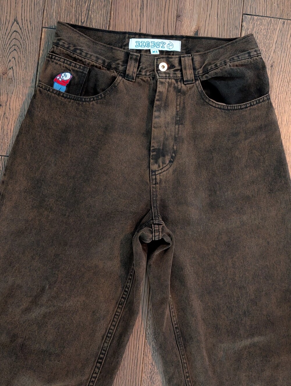 Polar Skate Co. Big Boy Baggy Jeans, Brown / Black